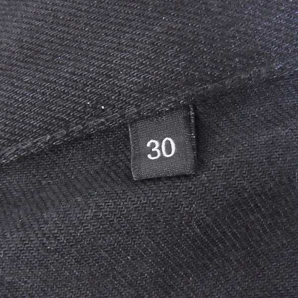 実際に弊社で買取させて頂いたLITHIUM HOMME/リチウムオム ストレッチ ブラックデニムパンツ 30の画像 3枚目