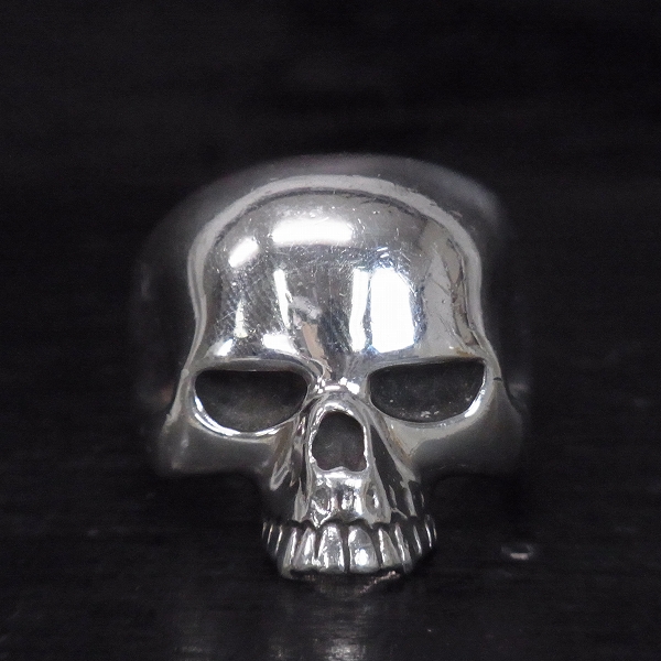 実際に弊社で買取させて頂いた【ギャランティ有】CRAZY PIG/クレイジーピッグ ラージエビルスカルリング/24号の画像 1枚目