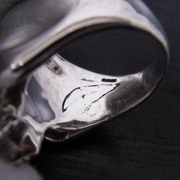 実際に弊社で買取させて頂いた【ギャランティ有】CRAZY PIG/クレイジーピッグ ラージエビルスカルリング/24号の画像 5枚目