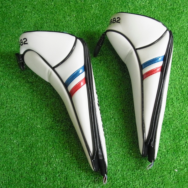 実際に弊社で買取させて頂いたLe coq sportif/ルコック ヘッドカバー2点セット QQ4238 フェアウェイウッド用 ホワイトの画像 4枚目