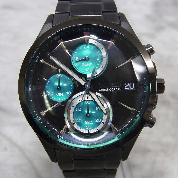 WIRED クロノグラフ VR33-0AB0 ブラック ワイヤード SEIKO