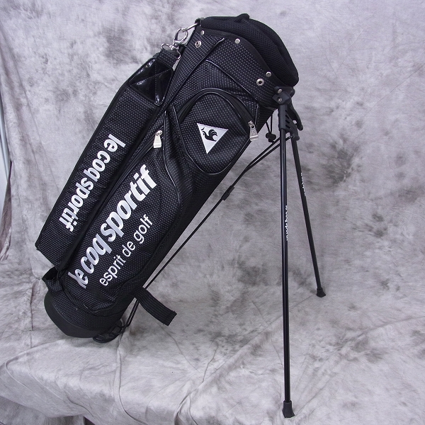 実際に弊社で買取させて頂いた★le coq sportif/ルコック スタンドキャディバッグ QQ1180 ブラックの画像 6枚目