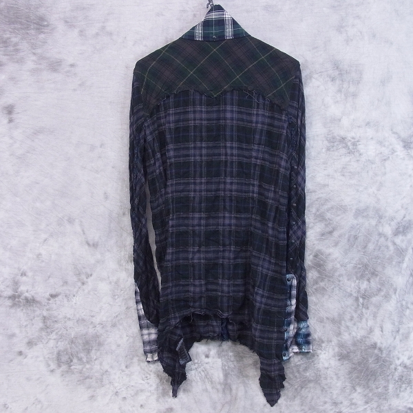 実際に弊社で買取させて頂いたLGB/ルグランブルー ロングチェックシャツ SHIRT-G/TIPI/M 2の画像 1枚目