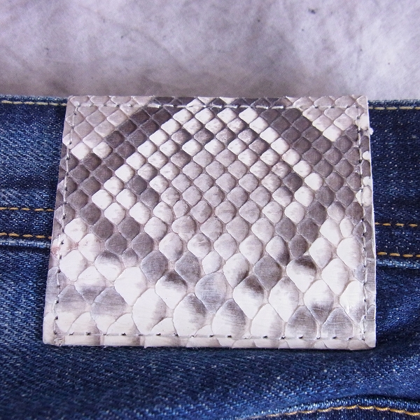 実際に弊社で買取させて頂いたuniform experiment/ユニフォームエクスペリメント 16SS SLIM-FIT STRETCH DAMAGED JEANS デニムパンツ UE-160066/28の画像 3枚目