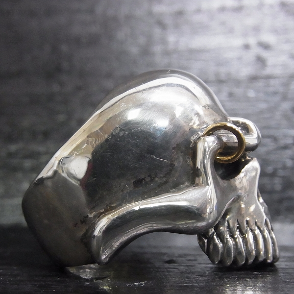 実際に弊社で買取させて頂いたTHIRTEEN DESIGNS/サーティーンデザインズ　カスタム マッドスカルリング w/ストーンアイズ×K18リング 18号の画像 3枚目