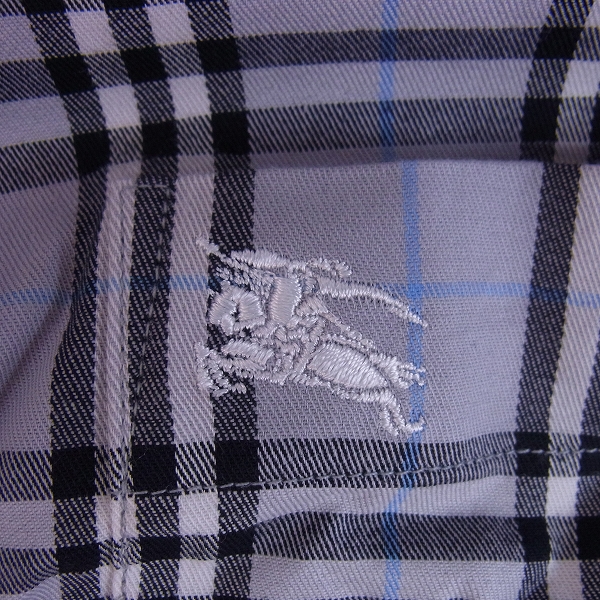 実際に弊社で買取させて頂いたBURBERRY LONDON/バーバリーロンドン 刺繍 チェック柄長袖シャツ/Mの画像 7枚目