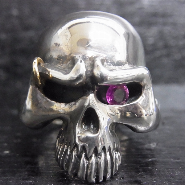 実際に弊社で買取させて頂いたTHIRTEEN DESIGNS/サーティーンデザインズ　カスタム マッドスカルリング w/ストーンアイズ×K18リング 18号の画像 1枚目