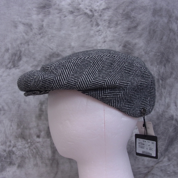 実際に弊社で買取させて頂いた【未使用】Borsalino/ボルサリーノ ウール ハンチング/キャスケット 60/L ブラック/ホワイトの画像 2枚目
