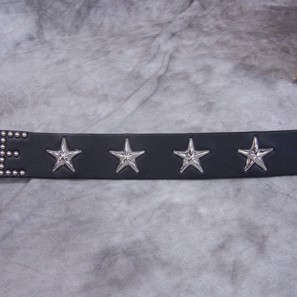 実際に弊社で買取させて頂いたCRIMIE/クライミー レザー スター スタッズベルト/30の画像 6枚目