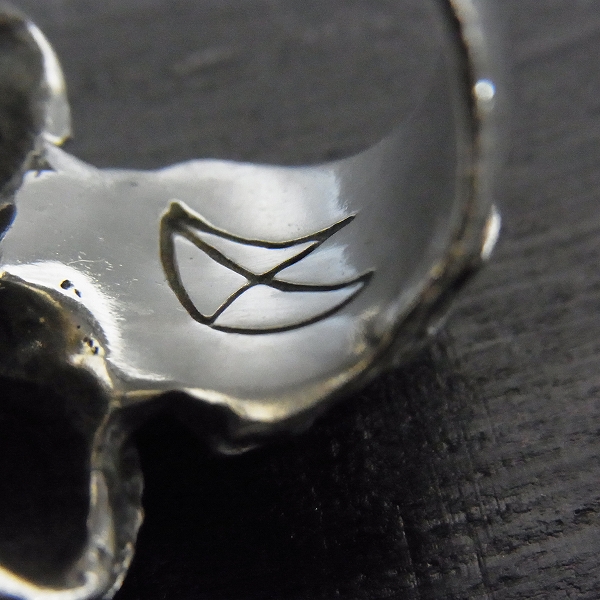 実際に弊社で買取させて頂いたCRAZY PIG/クレイジーピッグ スリーワイズスカルリング/14.5号の画像 6枚目