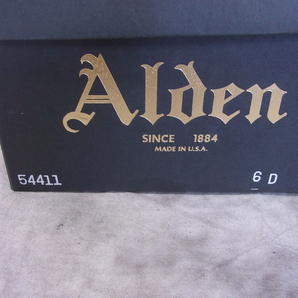 実際に弊社で買取させて頂いたALDEN/オールデン 54411 Vチップ カーフレザー ビジネスシューズ レザー 6Dの画像 8枚目