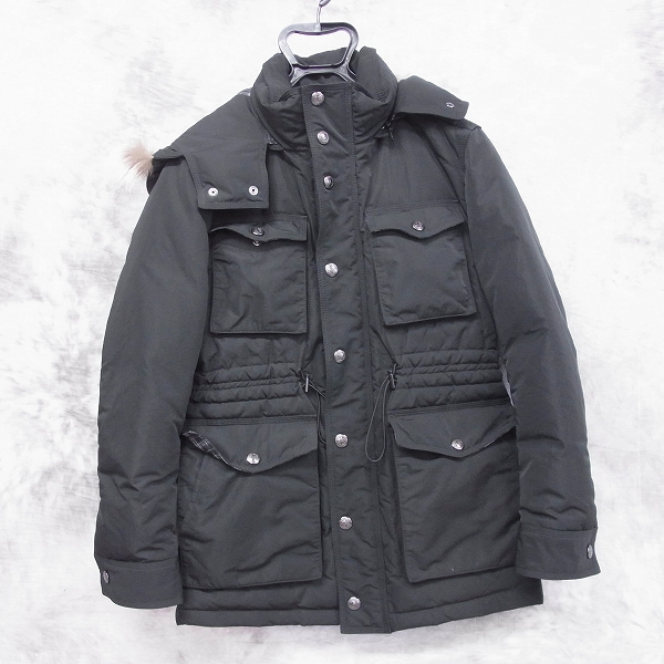 実際に弊社で買取させて頂いたBURBERRY BLACK LABEL/バーバリーブラックレーベル　裏地チェック フォックスファー装飾 ダウンコート D1F27-625-09/M