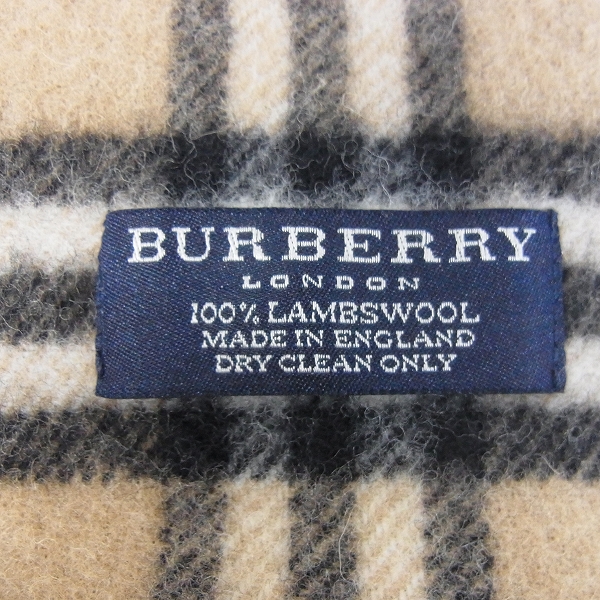 実際に弊社で買取させて頂いたBURBERRY LONDON/バーバリーロンドン ラムウール チェック柄 マフラーの画像 1枚目