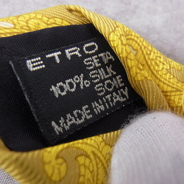 実際に弊社で買取させて頂いた【未使用】ETRO/エトロ ネクタイ シルク ペイズリー柄 イタリア製の画像 2枚目
