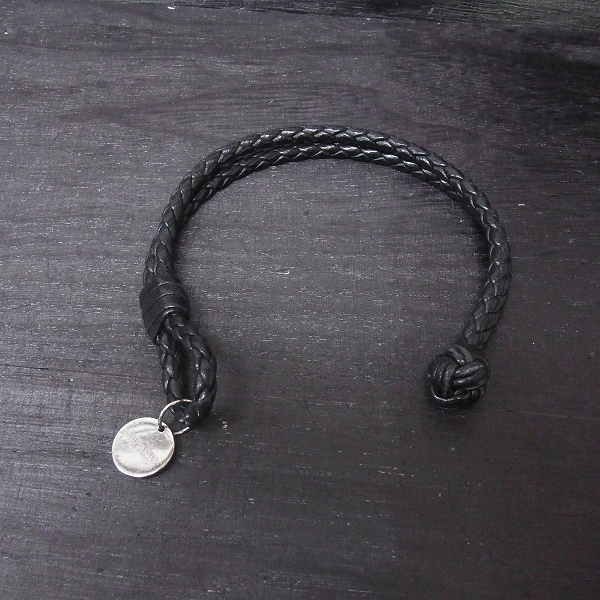 実際に弊社で買取させて頂いたBOTTEGA VENETA/ボッテガヴェネタ レザー ブレスレット シルバーチャームドロップの画像 6枚目