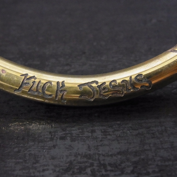 実際に弊社で買取させて頂いたTRAVIS WALKER/トラヴィスワーカー 2キングスカル シルバー/真鍮 コンビバングルの画像 3枚目