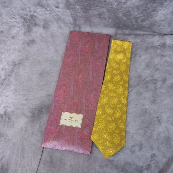 実際に弊社で買取させて頂いた【未使用】ETRO/エトロ ネクタイ シルク ペイズリー柄 イタリア製の画像 5枚目