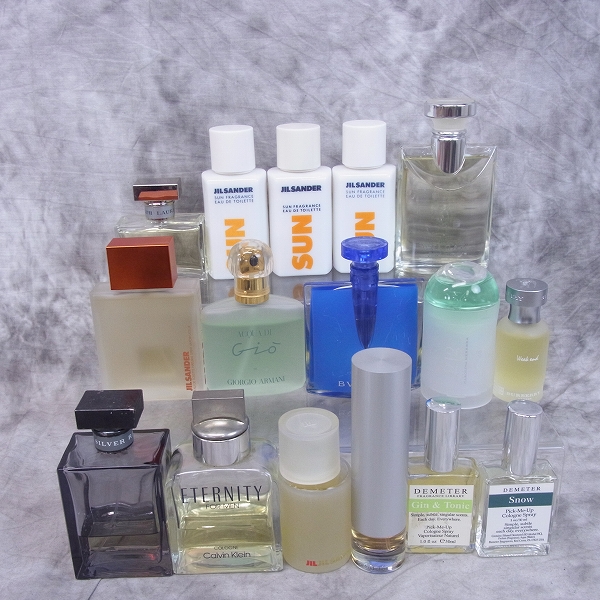 実際に弊社で買取させて頂いたBVLGARI/ブルガリ ブループールオム ラルフローレン ジル・サンダー 等 香水 10点以上セット