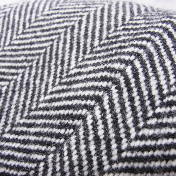 実際に弊社で買取させて頂いた【未使用】Borsalino/ボルサリーノ ウール ハンチング/キャスケット 60/L ブラック/ホワイトの画像 8枚目