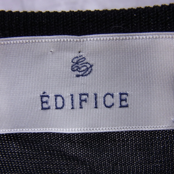 実際に弊社で買取させて頂いたEDIFICE/エディフィス 総シルク Vネックニット/セーター/46の画像 2枚目