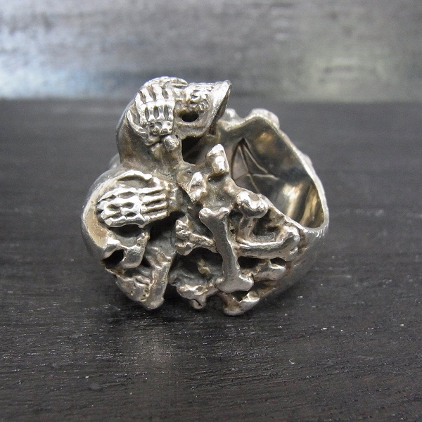 実際に弊社で買取させて頂いたCRAZY PIG/クレイジーピッグ スリーワイズスカルリング/14.5号の画像 2枚目