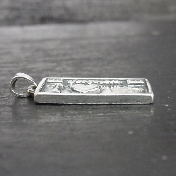 実際に弊社で買取させて頂いたTRAVIS WALKER/トラヴィスワーカー ライセンスプレートペンダント/I LOVE SKULL/エングレの画像 2枚目