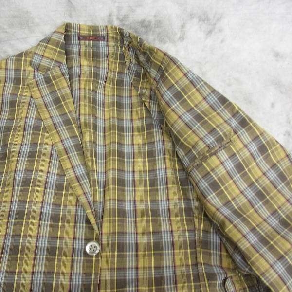 実際に弊社で買取させて頂いたETRO/エトロ チェック柄テーラードジャケット/46の画像 5枚目