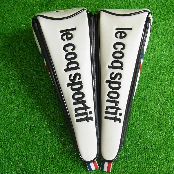 実際に弊社で買取させて頂いたLe coq sportif/ルコック ヘッドカバー2点セット QQ4238 フェアウェイウッド用 ホワイトの画像 2枚目