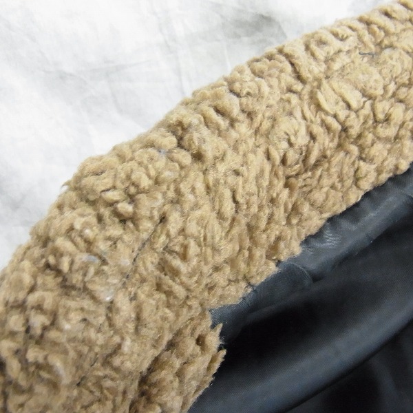 実際に弊社で買取させて頂いたWJK/ダブルジェイケイ ボア切替 メルトンライダースジャケット wl08/Mの画像 7枚目