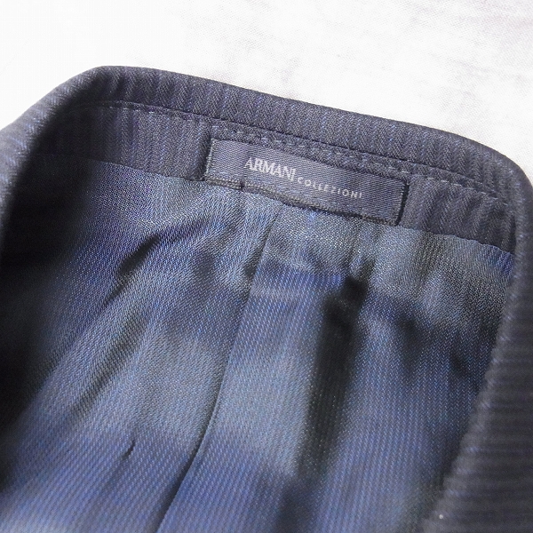 実際に弊社で買取させて頂いたARMANI COLLEZIONI/アルマーニ コレツィオーニ M LINE ストライプ セットアップスーツ 50の画像 6枚目