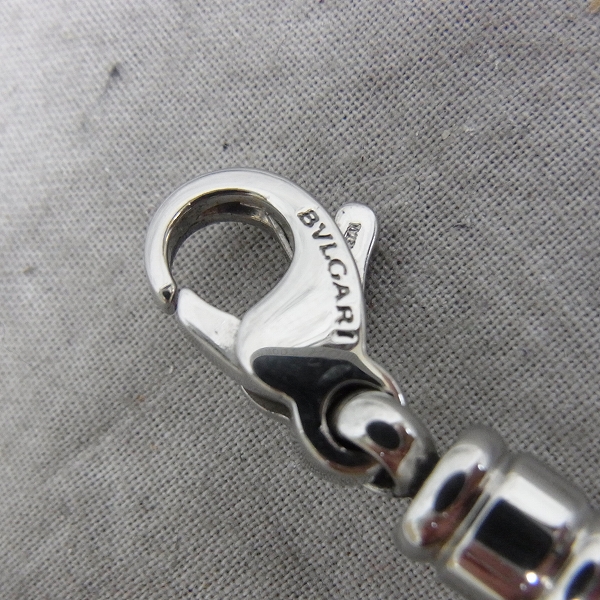 実際に弊社で買取させて頂いたBVLGARI/ブルガリ レザーチョーカー シルバーメタル レザーコード 50cmの画像 3枚目