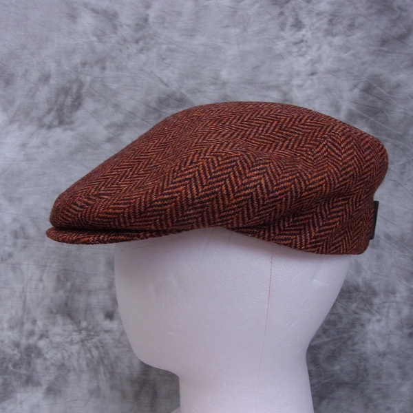 実際に弊社で買取させて頂いた【未使用】Borsalino/ボルサリーノ ウール ハンチング/キャスケット 60/L レッド系の画像 2枚目