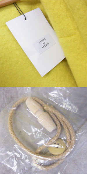 実際に弊社で買取させて頂いた【未使用品】GLOVERALL×SHIPS/グローバーオール×シップス 別注品 ダッフルコート SHORT MONTY/ショートモンティ イエロー/40の画像 7枚目