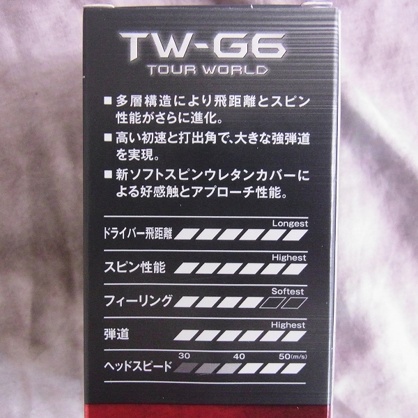 実際に弊社で買取させて頂いた【未使用】HONMA/ホンマ ゴルフボール TW-G6 2ダース ホワイトの画像 3枚目