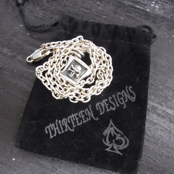 実際に弊社で買取させて頂いたTHIRTEEN DESIGNS/サーティーンデザインズ シェイプドロックスカルネックレスペンダントの画像 6枚目