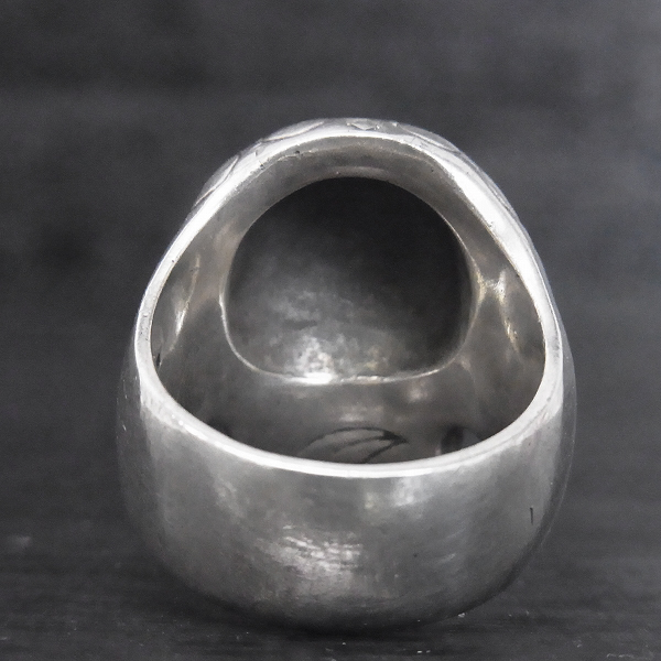 実際に弊社で買取させて頂いた【ギャラ付】CRAZY PIG DESIGNS LONDON/クレイジーピッグ Engraved Skull リング/21号の画像 3枚目