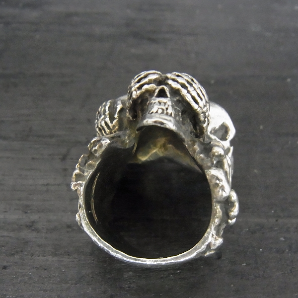 実際に弊社で買取させて頂いたCRAZY PIG/クレイジーピッグ スリーワイズスカルリング/14.5号の画像 4枚目