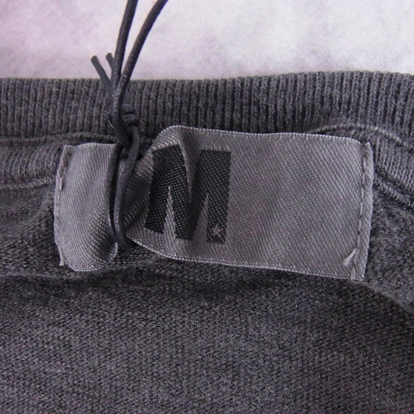 実際に弊社で買取させて頂いたM/エム ブラック ロゴTシャツ/ Sの画像 2枚目