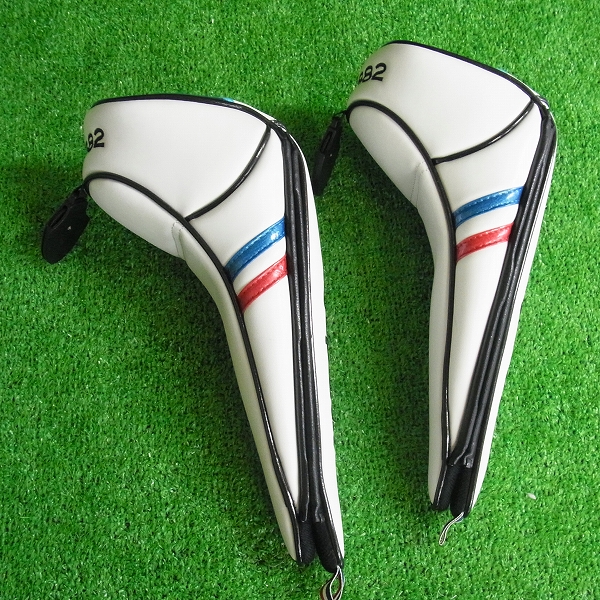 実際に弊社で買取させて頂いたLe coq sportif/ルコック ヘッドカバー3点セット QQ4238 フェアウェイウッド用+マレット型パター用 ホワイトの画像 3枚目