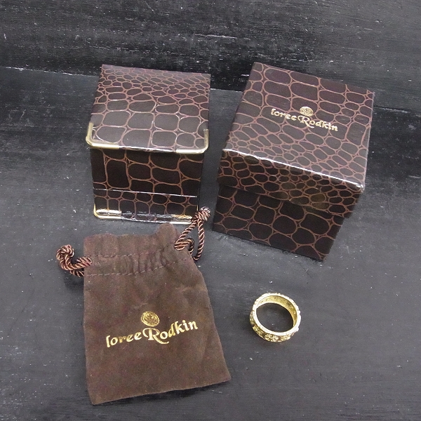 実際に弊社で買取させて頂いたLoree Rodkin/ローリーロドキン 18KYG 8mmワイドメディエヴァルバンドリングwダイヤモンド 15号の画像 6枚目