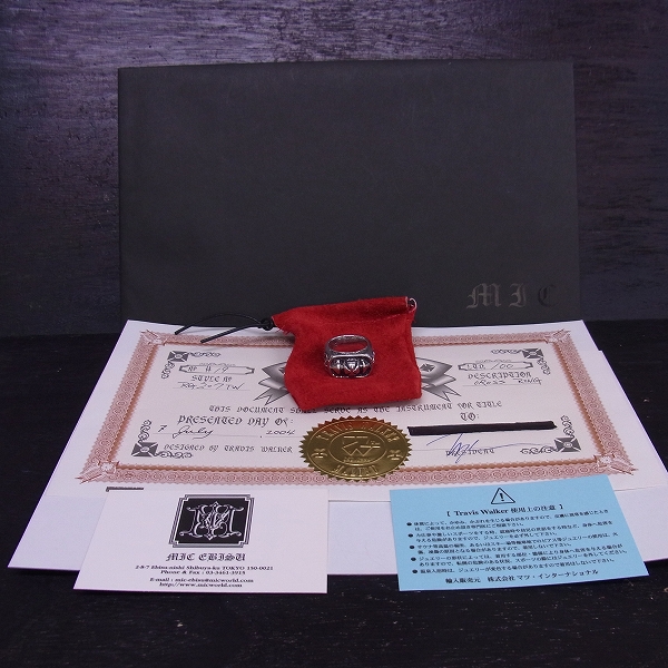 実際に弊社で買取させて頂いた【Ltd証明書】TRAVIS WALKER/トラヴィスワーカー ダブルクロス トライバルクロスリング #19/18号の画像 9枚目