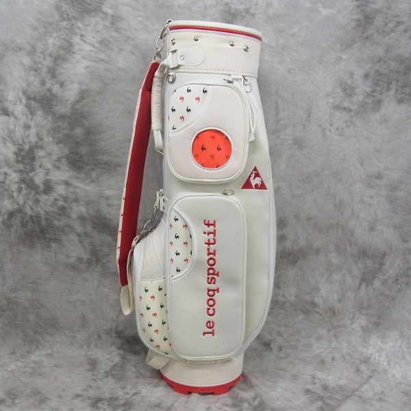 実際に弊社で買取させて頂いた★Le coq sportif/ルコック レディース キャディバッグ QQL1054 ホワイトの画像 1枚目