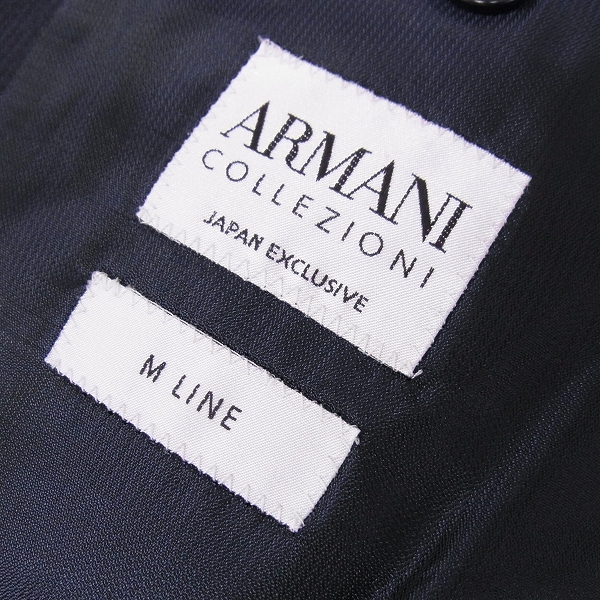 実際に弊社で買取させて頂いたARMANI COLLEZIONI/アルマーニ コレツィオーニ M LINE ストライプ セットアップスーツ 50の画像 2枚目