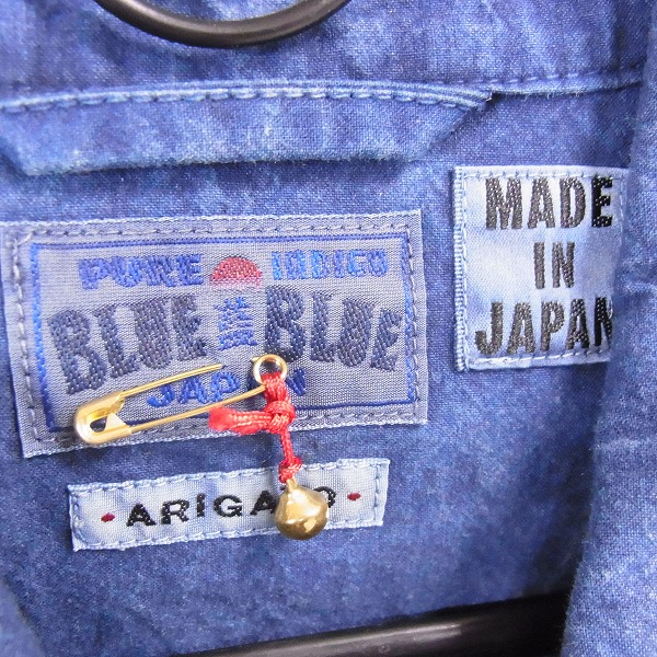 実際に弊社で買取させて頂いたBLUEBLUE JAPAN/ブルーブルー 日本製 長袖デニムシャツ/Mの画像 2枚目