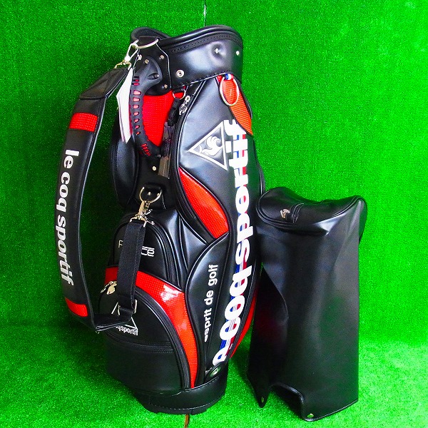 実際に弊社で買取させて頂いた【未使用】★Le coq sportif/ルコック キャディバッグ QQ1230 ブラック