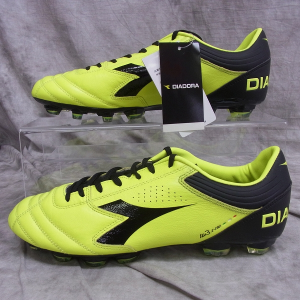 実際に弊社で買取させて頂いた【未使用】DIADORA/ディアドラ ITALICA3 K-PRO LPU J スパイク/ネオンイエロー×ブラック 161853/27.5の画像 3枚目