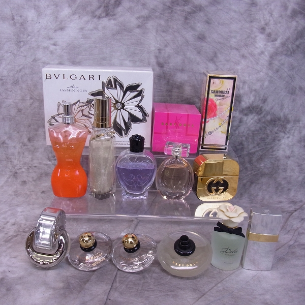 実際に弊社で買取させて頂いたブルガリ/サンローラン/アナスイ/シャネル/グッチ他 レディース 香水 10点↑セット