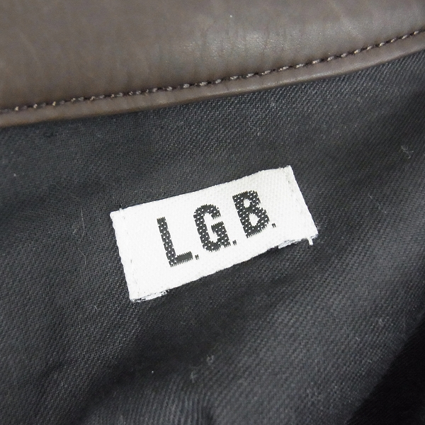 実際に弊社で買取させて頂いたLGB/ルグランブルー カウレザー シャツジャケット SHIRT-ZIP/M 1の画像 2枚目