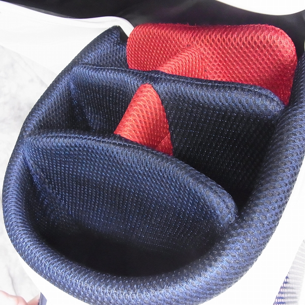 実際に弊社で買取させて頂いた★Le coq sportif/ルコック キャディバッグ XQQ1196GP ホワイト/レッドの画像 3枚目