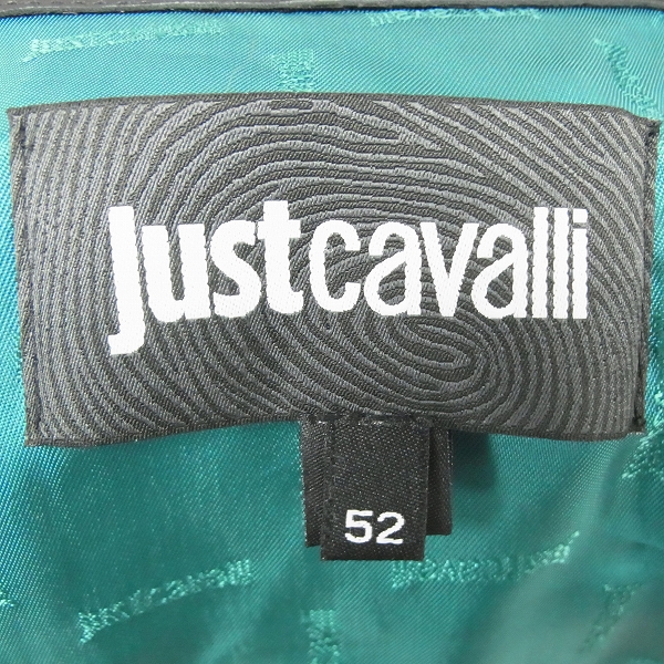 実際に弊社で買取させて頂いたJUST CAVALLI/ジャストカヴァリ パンチングレザー シングルライダースジャケット/52の画像 3枚目